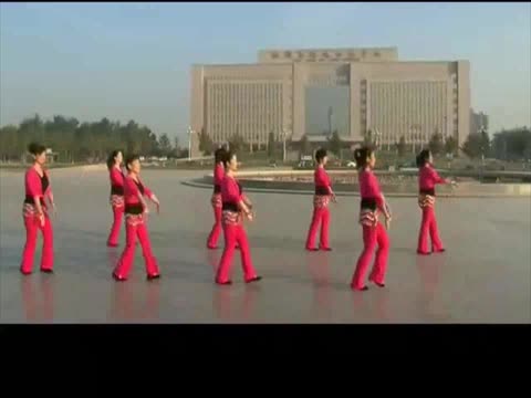 广场舞自由飞翔背面分解动作教学视频16步32