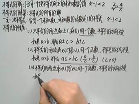 初一数学不等式与不等式组典型例题讲解视频图