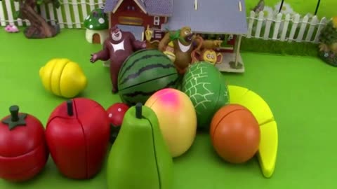 亲子游戏-水果切切看-切水果-水果切切乐-熊出没和奥特曼